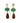 Chalcedony and Goldstone Drop Earrings