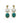 Turquoise and White Statement Earrings