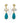 Turquoise and Pearl Teardrop Earrings