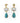 Turquoise & White Dangle Earrings