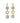 Pearl & Geometric Gold Statement Earrings