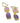 Pink Opal & Amethyst Dangle Earrings