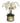 White Orchids in Gold Leafed Container