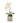 Single Orchid in White Faux Marble Container